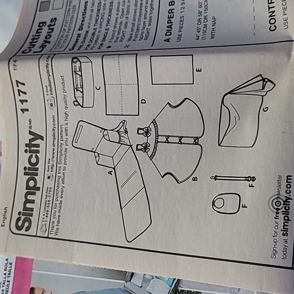 Simplicity Baby Accessories Sewing Pattern 1177 Uncut 2015 - Picture 8 of 8